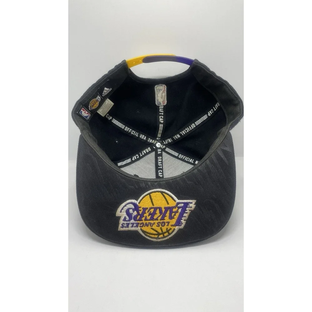 2013 Adidas NBA Los Angeles Lakers Dark Blue/Black Snapback Hat ~ Pre-Owned‎